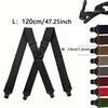Men'S Wide Heavy Duty Work Strap Adult 4 Clips 120Cm Strap X-Type Elastic Adjustable Strap Bracket Work Men'S Strap  Garter