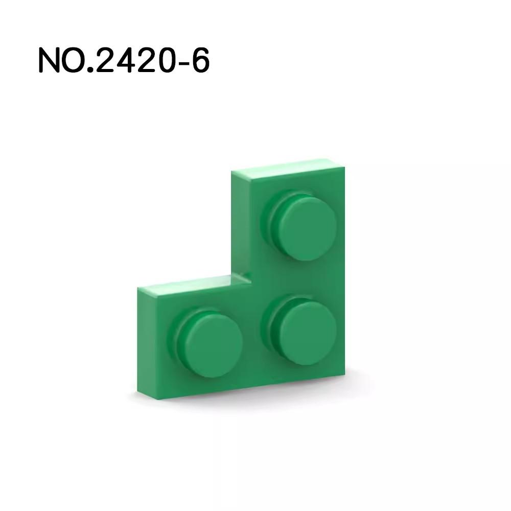Non-Toxic 20Pcs Moc Parts 2420 Plate 2 X 2 Corner Compatible Bricks Diy Assmble Building Blocks Particle Kid Puzzle Brain Toy Gift
