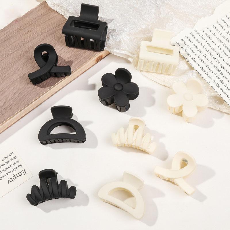 

10 шт./набор милый маленький зажим-краб для женщин заколка для волос с цветком для девочек черная заколка для волос розовый зажим-краб с цветком аксессуары