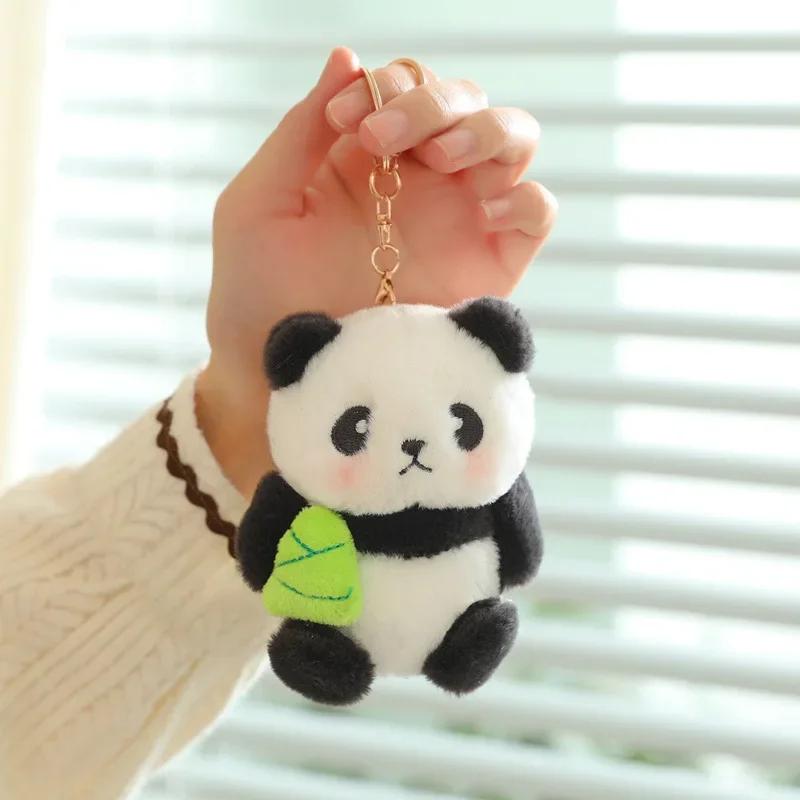 Urocza Panda Kawaii Pluszowe Zabawki Breloczek Animal Crossing Panda Wisiorek Akcesoria do Torebki Breloczek do Kluczy Samochodowych Dekoracja Torebki z Prezentem dla Chłopca Dziewczynki