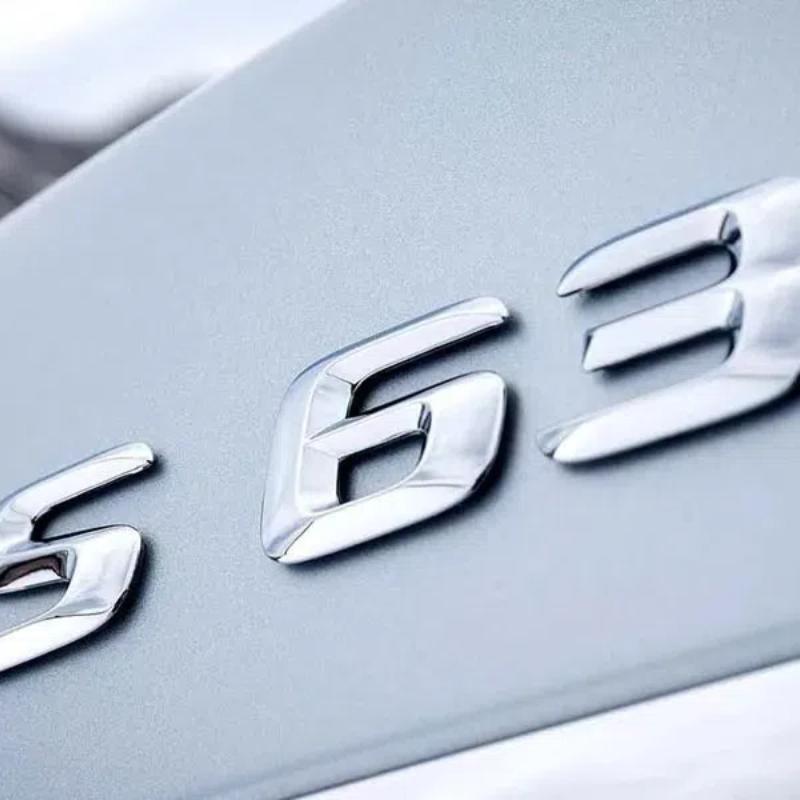 3D ABS Black Chrome Letters For S63 G63 C63 E63 AMG W205 W204 W213 W212 W222 W221 W463 Logo Emblem Sticker Accessories