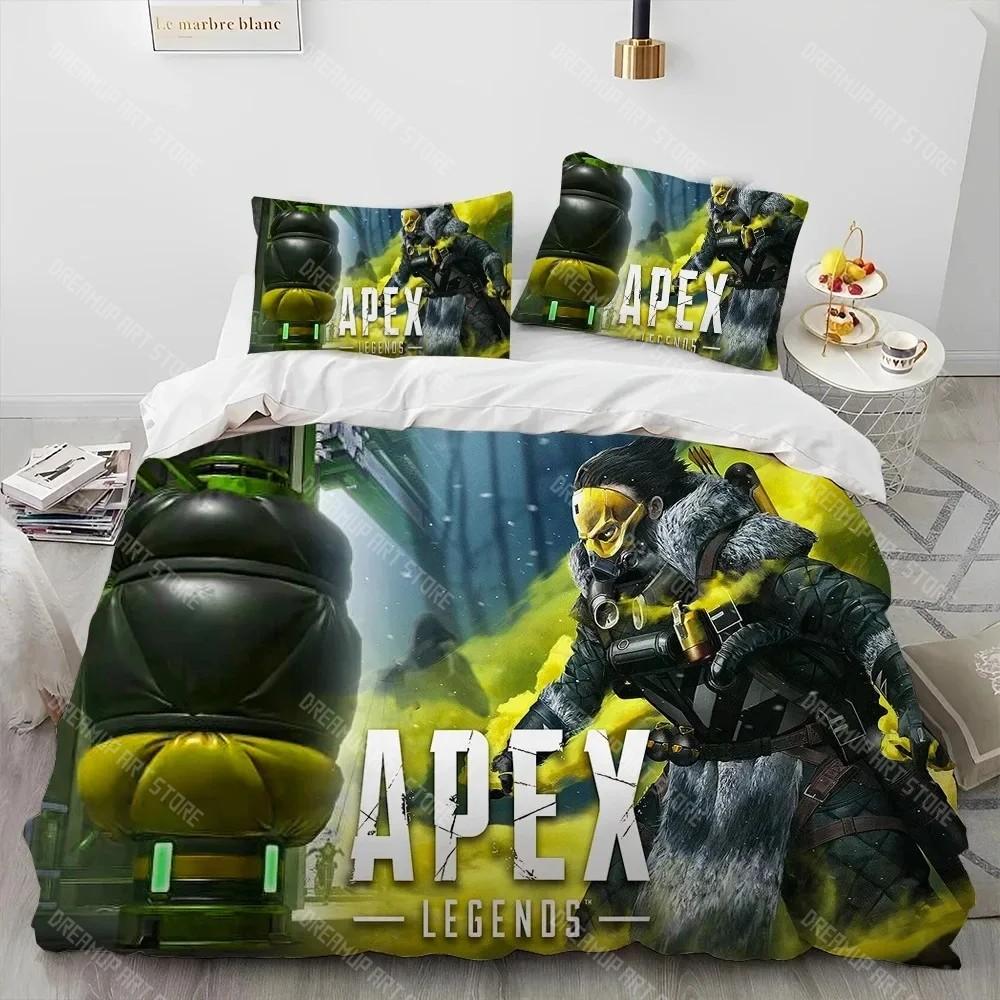 A-Apex Legends Game Gamer Cartoon Comforter Bedding Set,Duvet Cover Bed Set Quilt Cover Pillowcase,king Queen Size Bedding Set