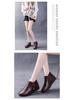 Women's Winter Soft Sole Cotton Boots for Middle-Aged and Elderly - Velvet-Lined, Flat Bottom, Leather Short Boots