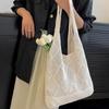 Washable Woven Shopping Bag Large Capacity Shoulder Bag Fashion Hollow Knit Tote Bag  Summer