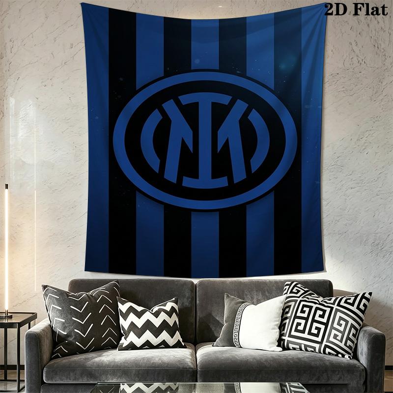 Inter Milan Emblem Wallpaper Threepiece Set 1 Duvet Cover 2 Pillowcase Without Core Duvet Cover And Pillowcase Christmas Birthday Gift