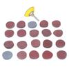 203Pcs 50mm Flocked Sandpaper Female Thread Grinding Disc Cushion Pad Polishing Sanding Sandpaper