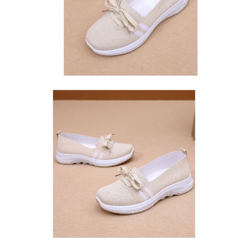 Spring and Autumn Women's New Foot Comfortable Soft Sole Walking Shoes Casual Fashion Sports Women's Shoes Middle-aged and Elderly Flat Shoes