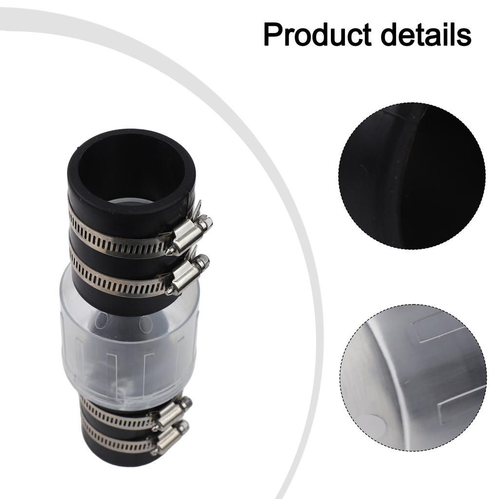 Silent Pump Check Valve Spring-loaded Baffle Prevents Sewage Backflow With Clamp For Anti Water Backflow In Drainage Pipes