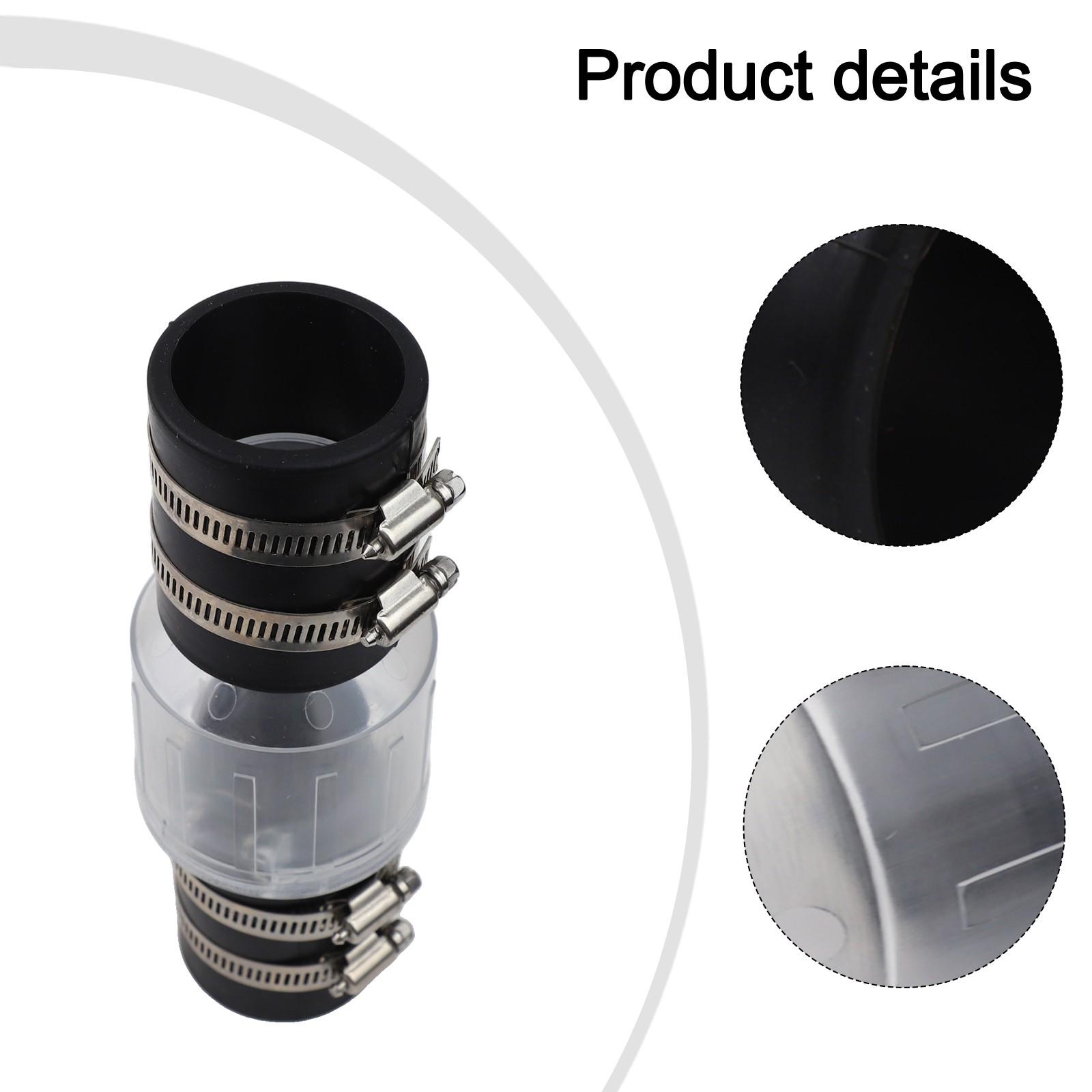 

Silent Pump Check Valve Spring-loaded Baffle Prevents Sewage Backflow With Clamp For Anti Water Backflow In Drainage Pipes 1.5in
