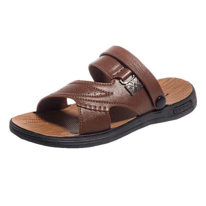 Men's 2025 Summer Waterproof Anti-Slip Sandals & Slippers for Middle-Aged Casual Wear