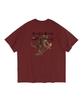 OUNDERR Skate Cat Graphic Short Sleeve T-Shirt (Wine)