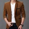 Suits Jacket Skin-friendly Long Sleeve Corduroy Men Fashion Casual Business Blazer for Autumn