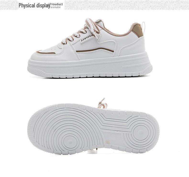 2025 Spring Women's White Breathable Versatile Sneakers - Casual Canvas with Soft Sole for Spring & Autumn