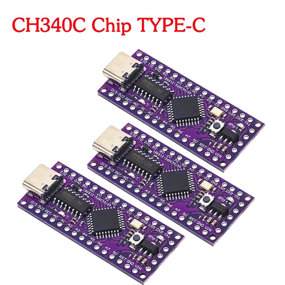 1-5PCS LGT8F328P LQFP32 MiniEVB TYPE-C MICRO USB Compatible HT42B534-1/CH340C Replace NANO V3.0 Controller Board For Arduino