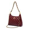 2025 New Style-Inspired Genuine Leather Single-Shoulder Hippie Bag High-End Thick Chain Hobo Underarm Bag Quilted Chain Bag