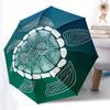 1pc Turtle Shell Pattern Automatic Folding Umbrella - Compact Travel Umbrella with Auto Open/Close 8-Rib Heavy-Duty Shaft for Women/Men -l005
