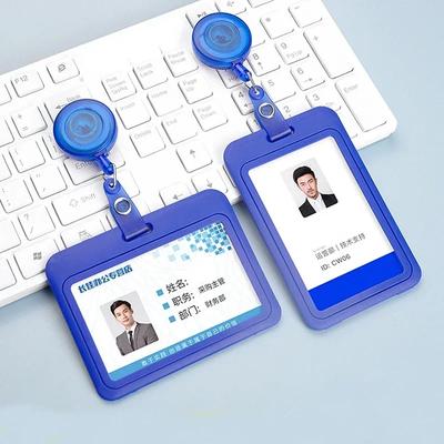 Business Work Card Cover Nurse ID Name Badge Holder with Retractable Badge Reel Credit Card Pass Bus Card Sleeve for Women Men