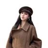 Korean Style British Retro Painter Hat Autumn and Winter Wide Brim Small Suede Beret Showing Face Retro Fashion
