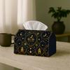 1pc Luxurious Ramadan Celebration Tissue Holder Featuring Golden Stars, Versatile Fabric Tissue Box, Outdoor Event Supplies, Daily Desktop Tissue Orga