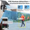 Kamera 5MP Ładowanie Solarne 8W Nadzór PTZ 360° Gniazdo Karty SIM 4G Alarm Wykrywania Ruchu Monitor Kamera Bezpieczeństwa CCTV IP
