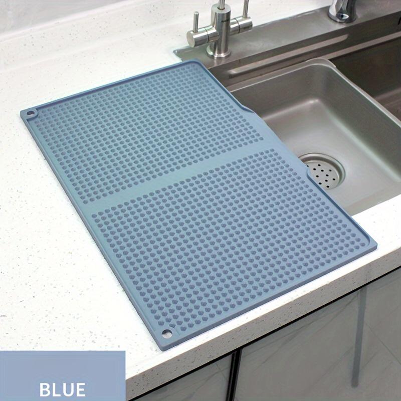 [Heat-Resistant Silicone Mat] Heat-Resistant & Non-Slip Extra Large Silicone Kitchen Splash Guard & Drying Mat | Up To 446°F/230°C,with Drainage Holes