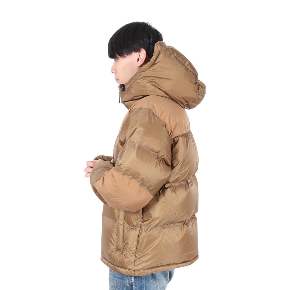 The North Face Windstopper Nuptse Hoody Down Utility Size L Jacket, Brown,