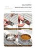 304 Stainless Steel Anti-Spill Hanging Pet Food Bowl for Cages