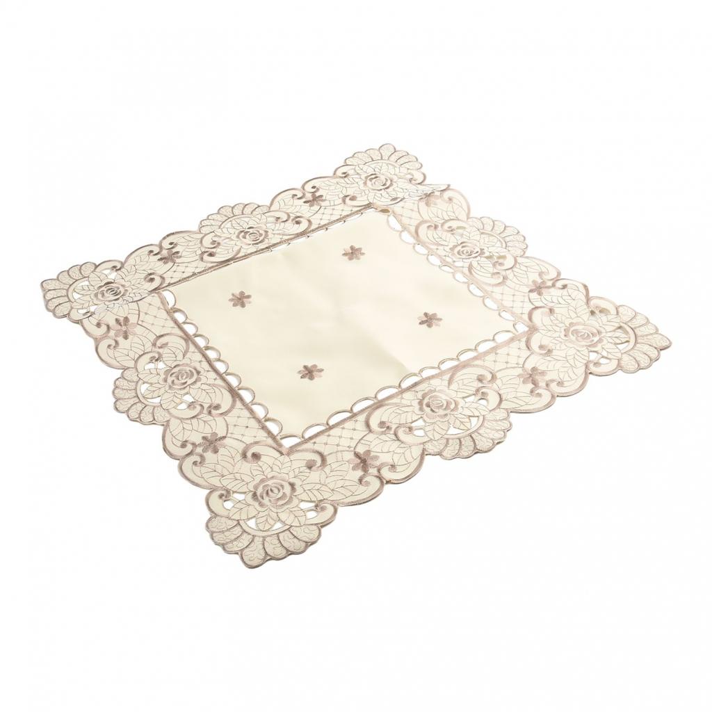 White Tablecloth Embroidered Table Cloth Satin Fabric