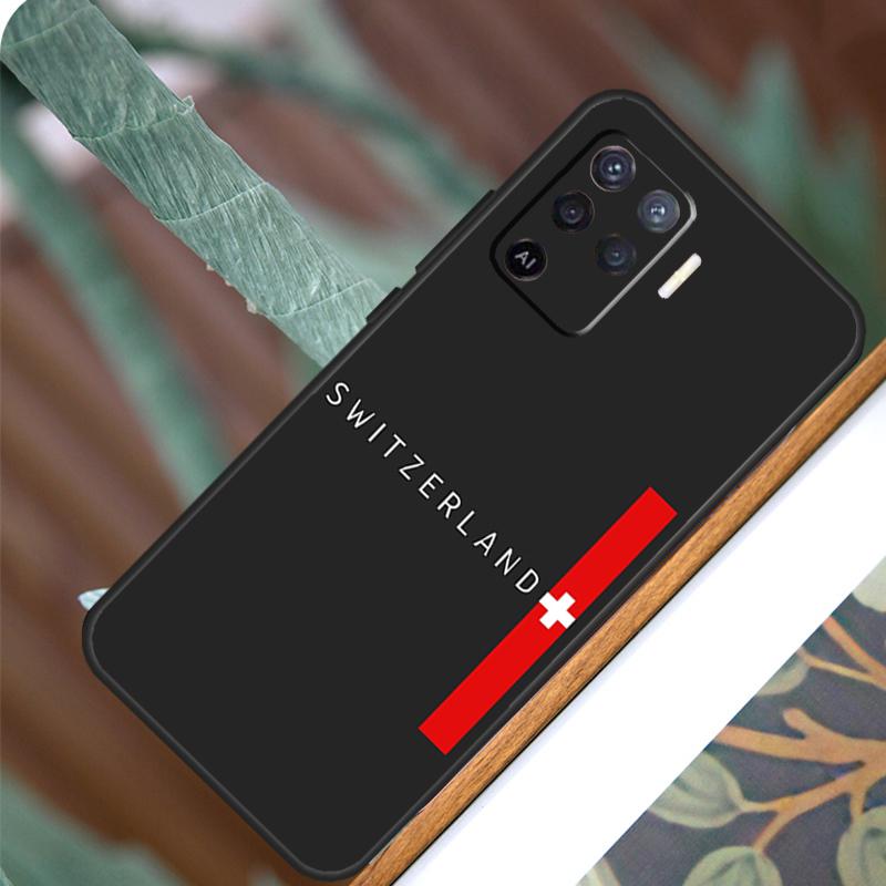 Switzerland Swiss Flag For OPPO A53S A57S A54S A38 A78 A58 A79 A15 A17 A77 A16 A76 A96 A52 A72 A5 A9 A94 A74 Case
