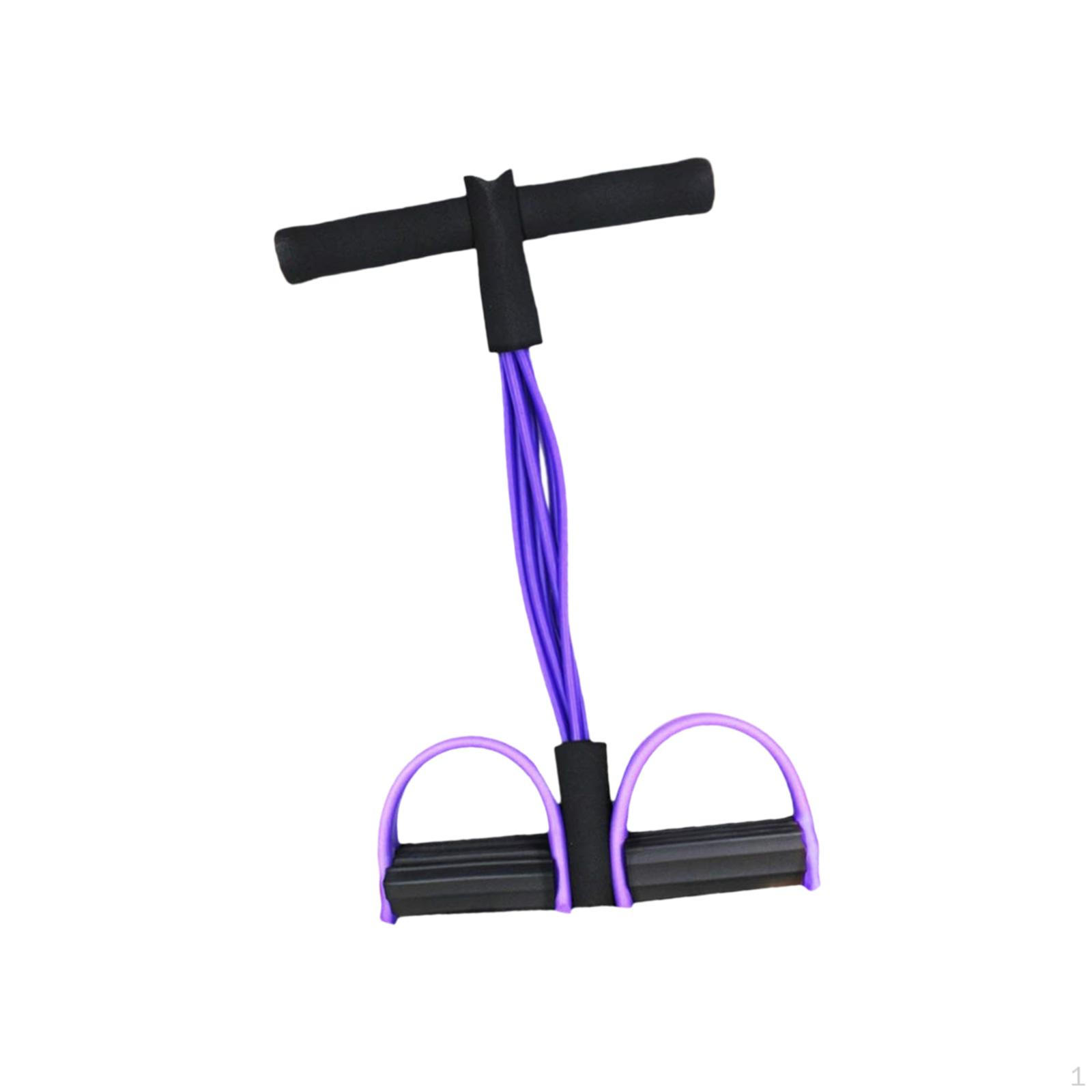 Elastic Pedal Puller Resistance Band Tension Rope Pull Exerciser Exercise Bands Sit black violent