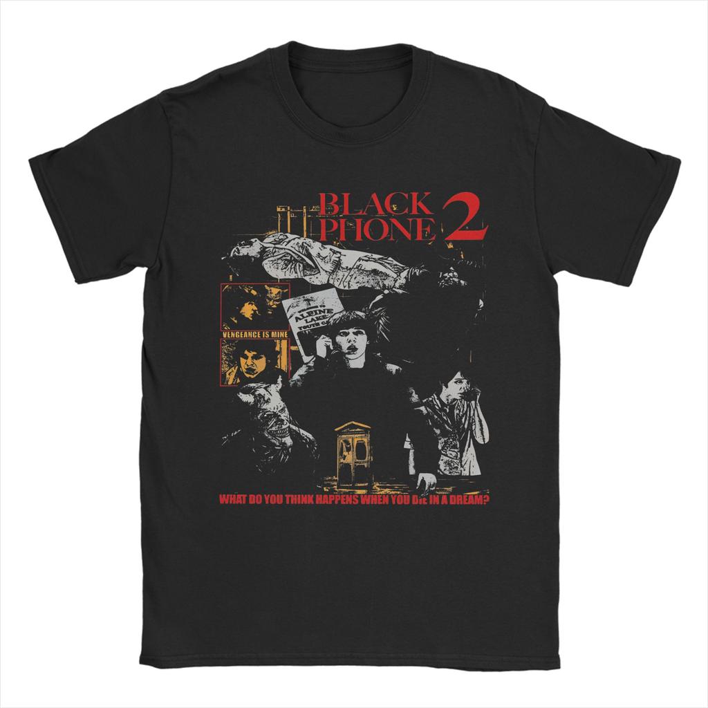 Fashion The Black Phone Horror Movie T Shirt For Unisex Cotton Tee Shirt Short Sleeve Clothes