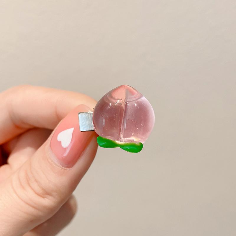 Süße, schöne rosa Dopamin-Haarspange für Frauen, Kawaii-Metall-Haarnadel, Mädchen-Haar-Accessoires, Pony, gebrochene Haarspangen, Seitenspangen