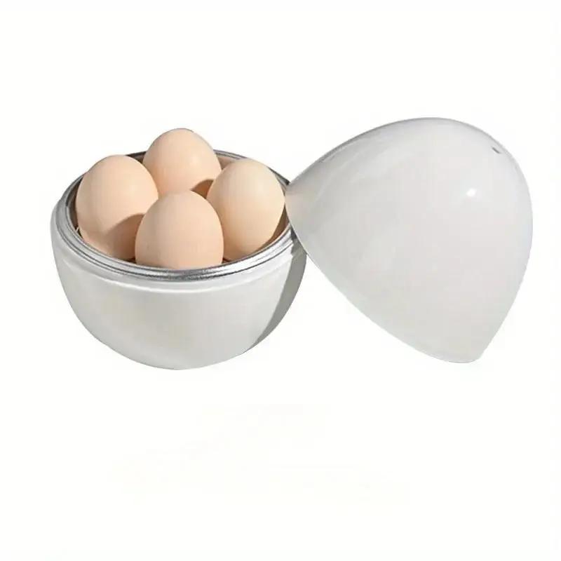 New Microwave Eggs Steamer Boiler Cooker 1/4 Eggs Capacity Easy Quick 5 Minutes Hard Or Soft Boiled Cooking Tools Kitchen Supply