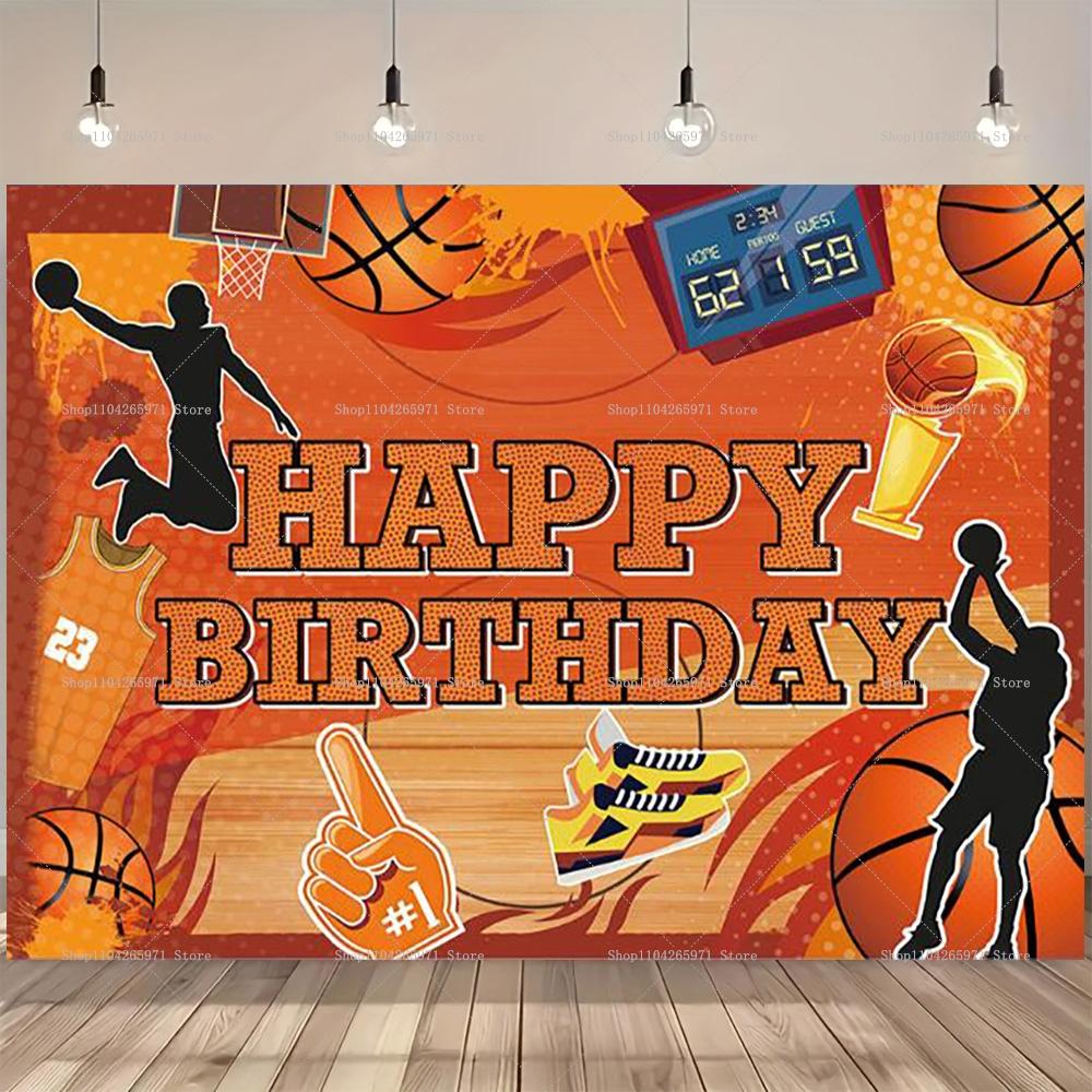 Basketball Court Stadium Themed Backdrop Boys Sport Birthday Party Banner Sports Game Bedroom Wall Photography Supplies