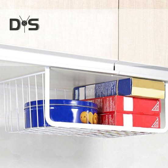 Coș suspendat, puternic, portant, capacitate mare, instalare simplă, organizator de raft sub dulap, coș de depozitare glisant
