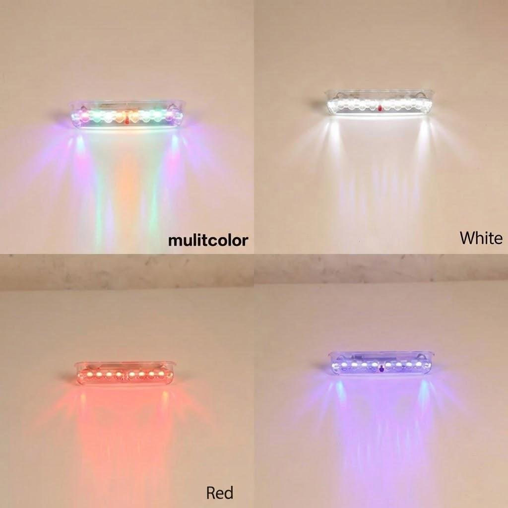 

Motorcycle Waterproof LED Tail Lights Colorful Warning Lights for Safe Riding Rear End Collision Prevention Accessories белый