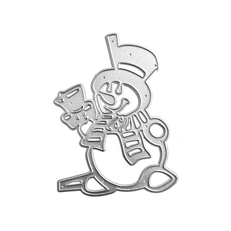 Metal Die Cuts Christmas Snowman Embossing Stencil Cutting Dies for Card Making Scrapbooking Paper Craft DIY Template