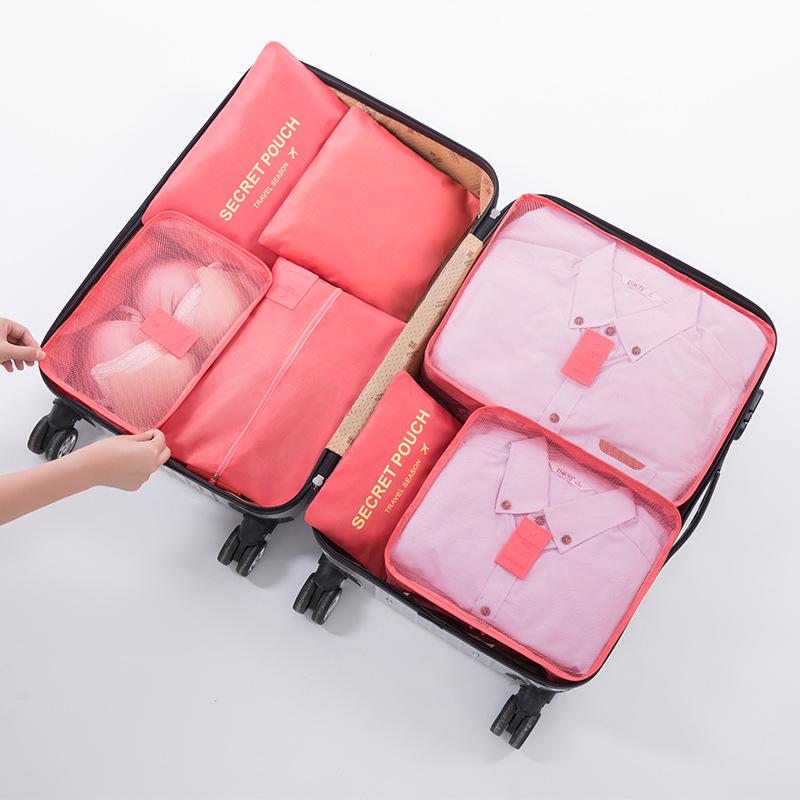 Travel Storage Bag Seven-Piece Set Clothes Sorting Organizer Bag Suitcase Clothing Packing Storage Bag