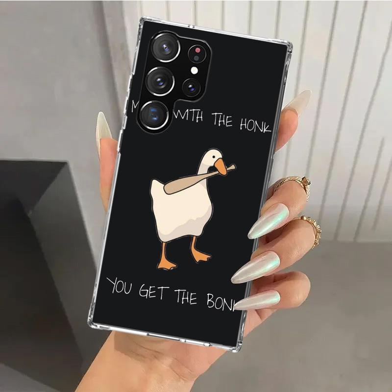 Cartoon Duck Goose Game Phone Case for Samsung Galaxy S26 S24 S23 Ultra S25 Edge S22 S21 Plus S20 FE + Soft Print Shell Funda Ga