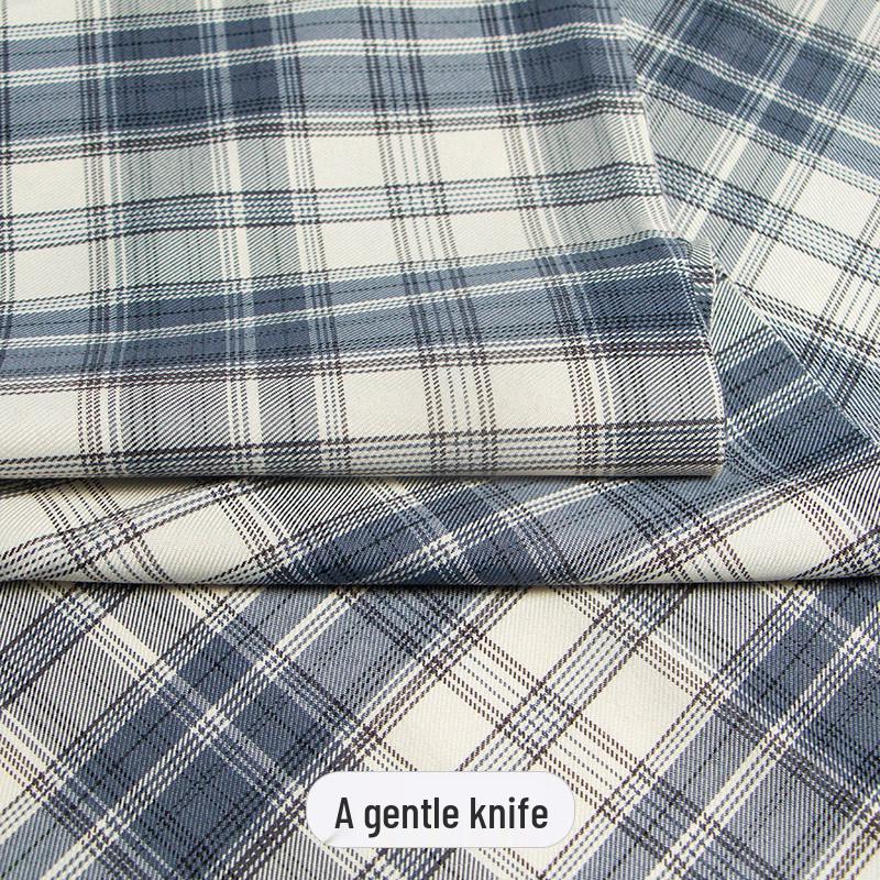 Japanese Plaid Pleated Skirt Fabric - Yarn-Dyed Polyester for DIY Scrunchies & Crafts