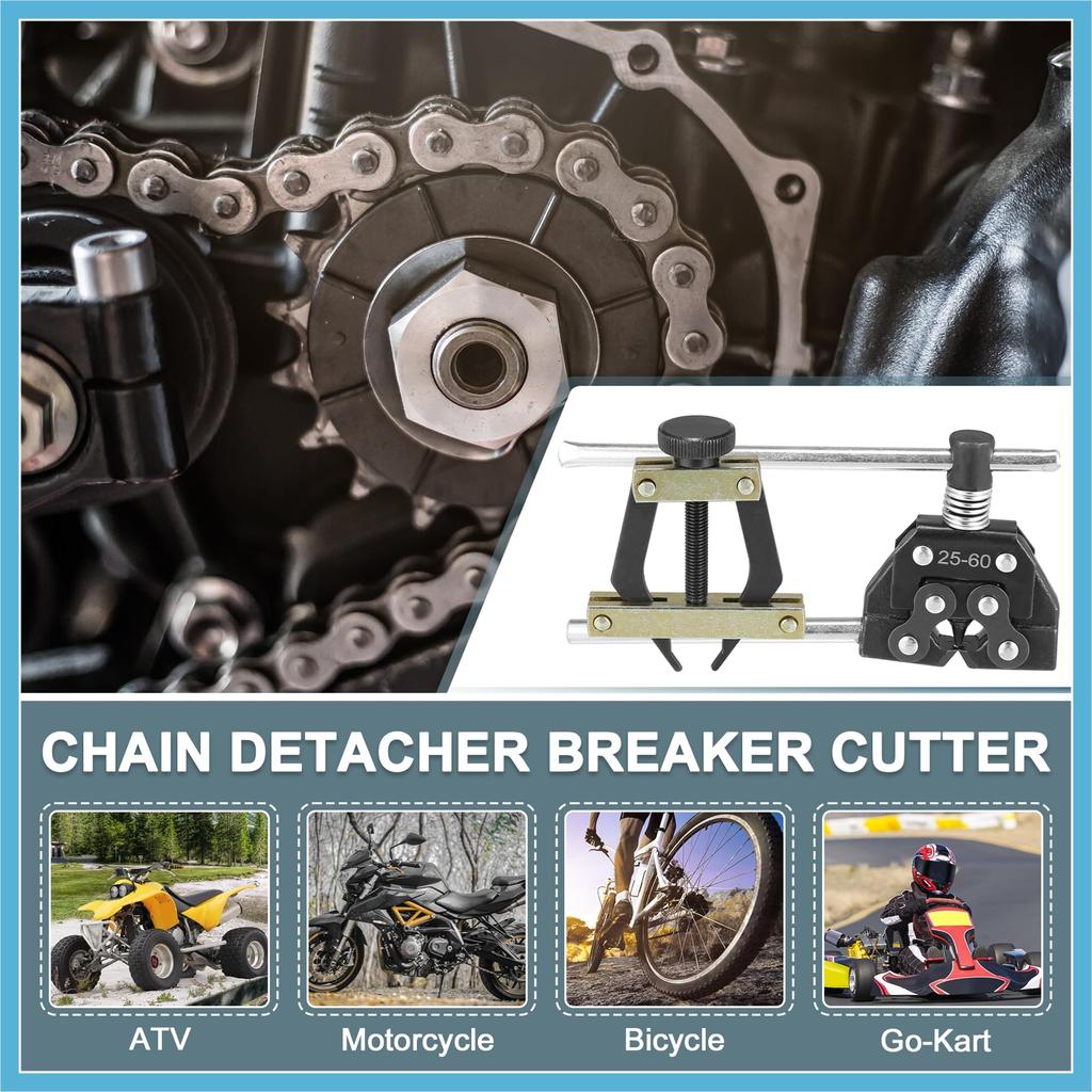 BULLSPANN Roller Chain Tool Kit 25-60 Chain Detacher Breaker Cutting Tool Roller Chain Puller