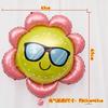 Glasses Sun Shaped Balloons Party Decorations Pography Props Watermelon Pineapple Summer Themed Aluminum Film Balloons