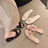 Fashion 2025 Fairy Sle Flat Bot Slippers Women's Outdoor Summer New Small Fraance  Knot Flat Heel Sandals Korean Version P...