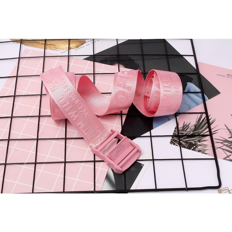 Neuer Canvas-Gürtel im Industriestil, OFF-gelb, derselbe trendige Gürtel