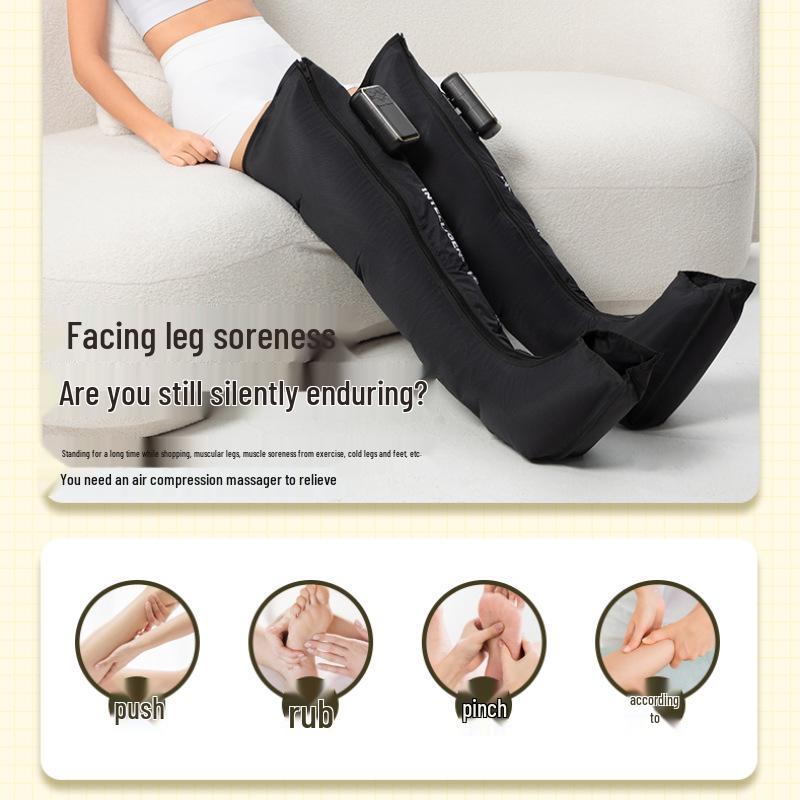 Air Wave Electric Leg Massager with Heat Therapy