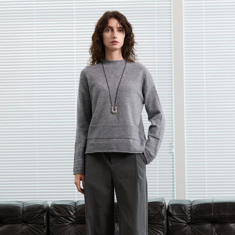 SANCITY Women's Retro Loose Fit Knitted Pullover Sweater