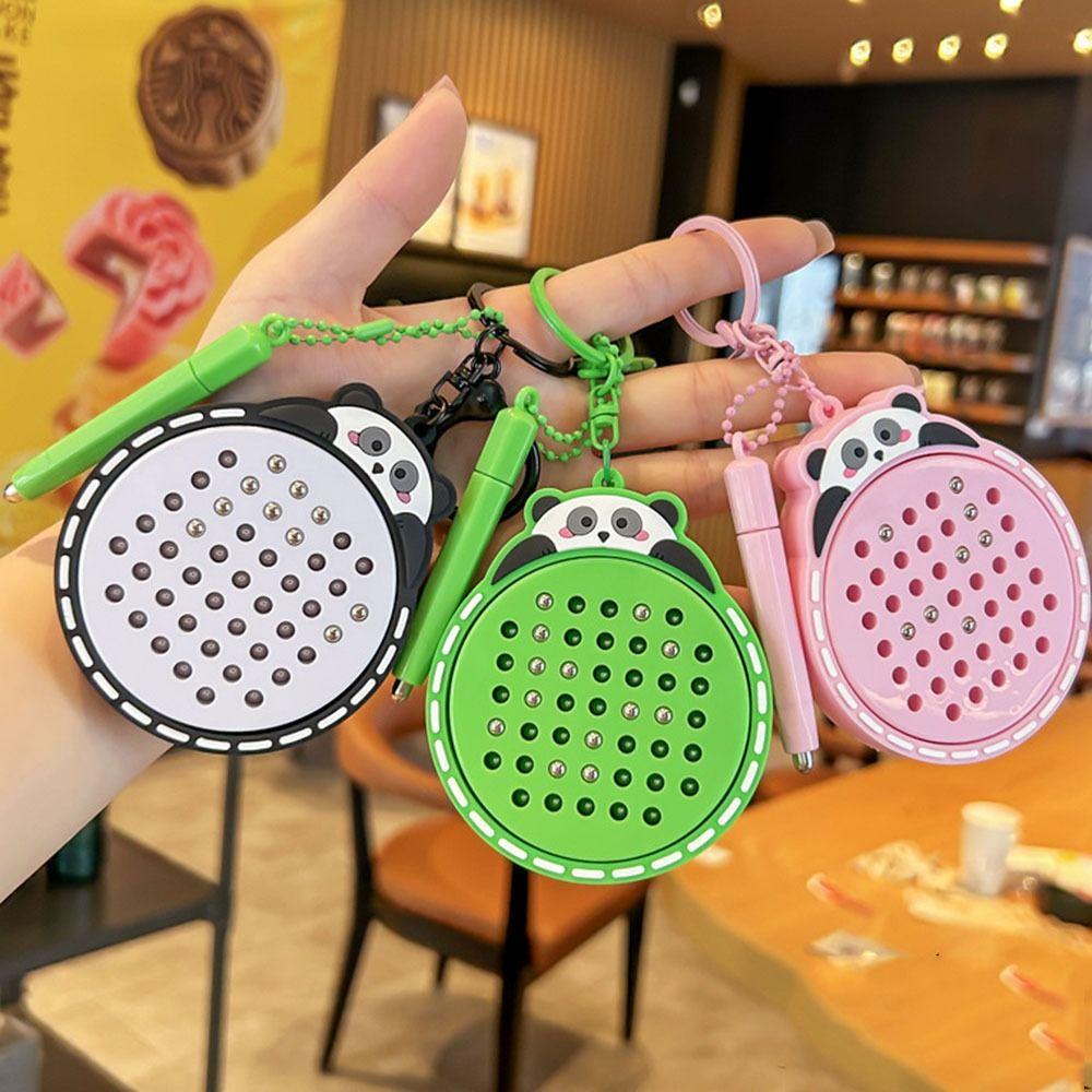 Drawing Board Kids Toy Cartoon Car Key Ring with Pen Schoolbag Pendant  Couple