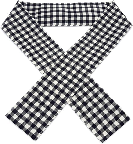 Handmade Neck Cooler Cool Black Gingham Check with Ice Heatstroke Heat Relief [FUJITA Workshop] Stole, Pattern, Pack, Prevention,