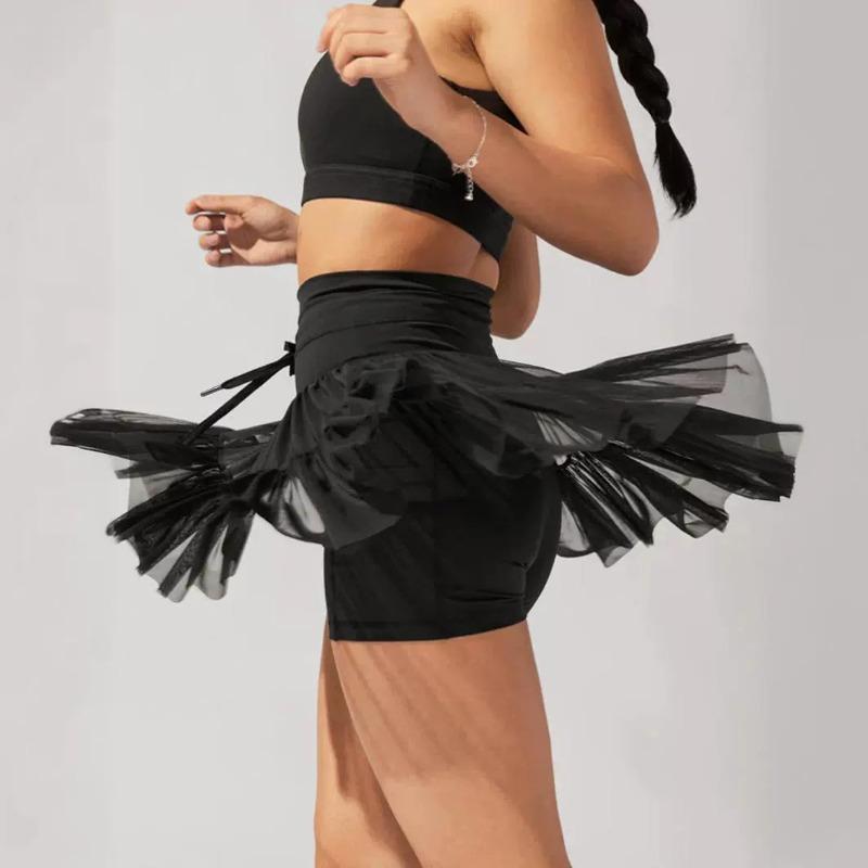 Women's Skirt Safety Pants Spring Summer High Waisted Lace Up Pleated Skirt Short Skirt Spicy Girl Skirt