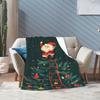 Flannel Blanket Christmas Theme Christmas Tree And Santa Claus Printed Blanket Gift Couch Bed Sofa Car Travelling Blanket